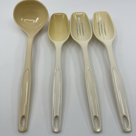 Foley Nylon 4 Beige‎ Serve & Cookware Utensils Vintage Retro MCM Almond - Picture 1 of 11